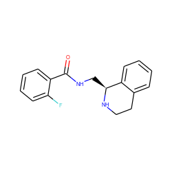 O=C(NC[C@@H]1NCCc2ccccc21)c1ccccc1F ZINC000314473521