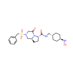 O=C(NC[C@H]1CC[C@H](NO)CC1)[C@@H]1CC[C@H]2CN(S(=O)(=O)Cc3ccccc3)CC(=O)N21 ZINC000253636683