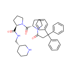 O=C(NC[C@H]1CCCNC1)[C@H]1CCCN1C(=O)[C@@H]1CCCN1C(=O)CC(c1ccccc1)(c1ccccc1)c1ccccc1 ZINC000034802118