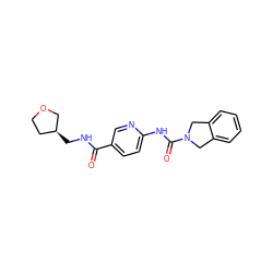 O=C(NC[C@H]1CCOC1)c1ccc(NC(=O)N2Cc3ccccc3C2)nc1 ZINC000166637380