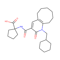 O=C(NC1(C(=O)O)CCCC1)c1cc2c(n(CC3CCCCC3)c1=O)CCCCCC2 ZINC000084586613