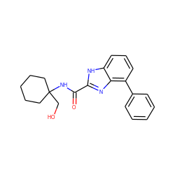 O=C(NC1(CO)CCCCC1)c1nc2c(-c3ccccc3)cccc2[nH]1 ZINC000103268375