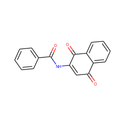 O=C(NC1=CC(=O)c2ccccc2C1=O)c1ccccc1 ZINC000001698939