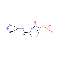 O=C(NC1[C@H]2CNC[C@H]12)[C@@H]1CC[C@@H]2CN1C(=O)N2OS(=O)(=O)O ZINC000100619615