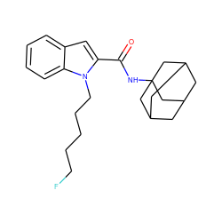 O=C(NC12CC3CC(CC(C3)C1)C2)c1cc2ccccc2n1CCCCCF ZINC001772614894