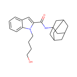 O=C(NC12CC3CC(CC(C3)C1)C2)c1cc2ccccc2n1CCCCO ZINC001772650814