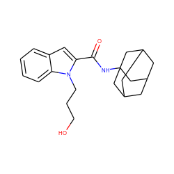 O=C(NC12CC3CC(CC(C3)C1)C2)c1cc2ccccc2n1CCCO ZINC001772634832