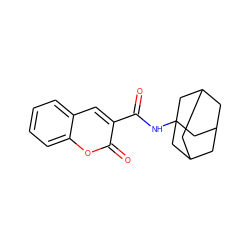 O=C(NC12CC3CC(CC(C3)C1)C2)c1cc2ccccc2oc1=O ZINC000004159137