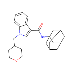 O=C(NC12CC3CC(CC(C3)C1)C2)c1cn(CC2CCOCC2)c2ccccc12 ZINC001772640621