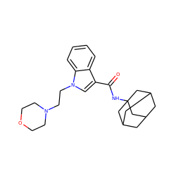 O=C(NC12CC3CC(CC(C3)C1)C2)c1cn(CCN2CCOCC2)c2ccccc12 ZINC001772574855