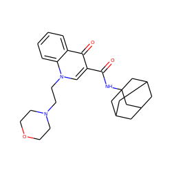 O=C(NC12CC3CC(CC(C3)C1)C2)c1cn(CCN2CCOCC2)c2ccccc2c1=O ZINC000028864421