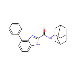 O=C(NC12CC3CC(CC(C3)C1)C2)c1nc2c(-c3ccccc3)cccc2[nH]1 ZINC000103268364