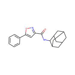 O=C(NC1C2CC3CC(C2)CC1C3)c1cc(-c2ccccc2)on1 ZINC000096911088