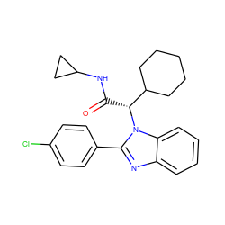 O=C(NC1CC1)[C@H](C1CCCCC1)n1c(-c2ccc(Cl)cc2)nc2ccccc21 ZINC000066258469