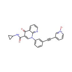 O=C(NC1CC1)c1cn(-c2cccc(C#Cc3ccc[n+]([O-])c3)c2)c2ncccc2c1=O ZINC000034027294