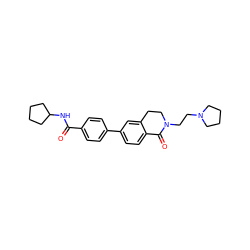 O=C(NC1CCCC1)c1ccc(-c2ccc3c(c2)CCN(CCN2CCCC2)C3=O)cc1 ZINC000059114247