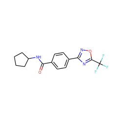 O=C(NC1CCCC1)c1ccc(-c2noc(C(F)(F)F)n2)cc1 ZINC000069776554