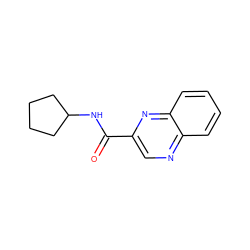 O=C(NC1CCCC1)c1cnc2ccccc2n1 ZINC000000428041