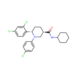 O=C(NC1CCCCC1)[C@@H]1CC[C@@H](c2ccc(Cl)cc2Cl)N(c2ccc(Cl)cc2)C1 ZINC000045352688