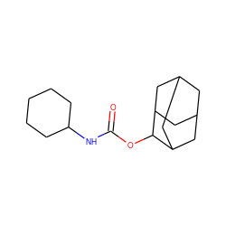 O=C(NC1CCCCC1)OC1C2CC3CC(C2)CC1C3 ZINC000039247118