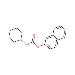 O=C(NC1CCCCC1)Oc1ccc2ccccc2c1 ZINC000001738803