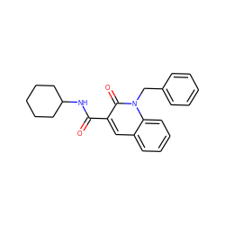 O=C(NC1CCCCC1)c1cc2ccccc2n(Cc2ccccc2)c1=O ZINC000084617544