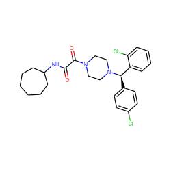 O=C(NC1CCCCCC1)C(=O)N1CCN([C@H](c2ccc(Cl)cc2)c2ccccc2Cl)CC1 ZINC000040881184