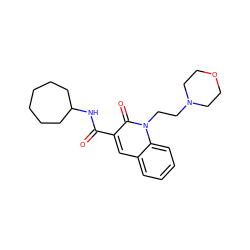 O=C(NC1CCCCCC1)c1cc2ccccc2n(CCN2CCOCC2)c1=O ZINC000084617550