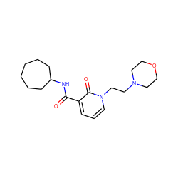 O=C(NC1CCCCCC1)c1cccn(CCN2CCOCC2)c1=O ZINC000084619334