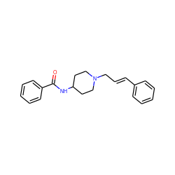 O=C(NC1CCN(C/C=C/c2ccccc2)CC1)c1ccccc1 ZINC000012853771