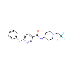 O=C(NC1CCN(CC(F)(F)F)CC1)c1ccc(Oc2ccccc2)nc1 ZINC000299852397