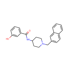 O=C(NC1CCN(Cc2ccc3ccccc3c2)CC1)c1cccc(O)c1 ZINC000036351902