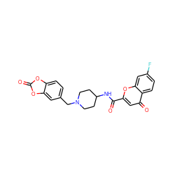 O=C(NC1CCN(Cc2ccc3oc(=O)oc3c2)CC1)c1cc(=O)c2ccc(F)cc2o1 ZINC000036351906