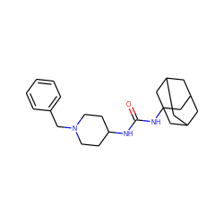 O=C(NC1CCN(Cc2ccccc2)CC1)NC12CC3CC(CC(C3)C1)C2 ZINC000005041294