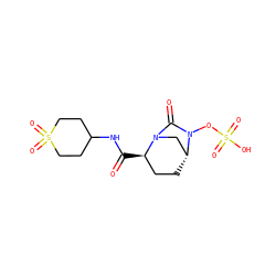 O=C(NC1CCS(=O)(=O)CC1)[C@@H]1CC[C@@H]2CN1C(=O)N2OS(=O)(=O)O ZINC000096168574