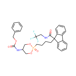 O=C(NC1COP(=O)(CCCCC2(C(=O)NCC(F)(F)F)c3ccccc3-c3ccccc32)OC1)OCc1ccccc1 ZINC000003931842