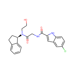 O=C(NCC(=O)N(CCO)[C@@H]1CCc2ccccc21)c1cc2cc(Cl)ccc2[nH]1 ZINC000028138297