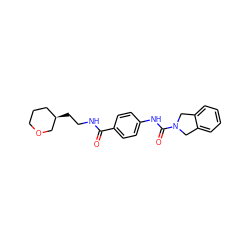 O=C(NCC[C@@H]1CCCOC1)c1ccc(NC(=O)N2Cc3ccccc3C2)cc1 ZINC000165821801