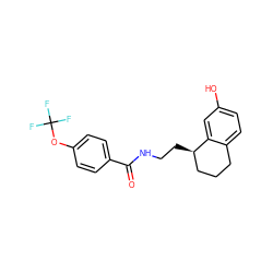 O=C(NCC[C@@H]1CCCc2ccc(O)cc21)c1ccc(OC(F)(F)F)cc1 ZINC000029040739