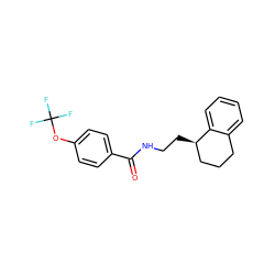 O=C(NCC[C@@H]1CCCc2ccccc21)c1ccc(OC(F)(F)F)cc1 ZINC000029040712