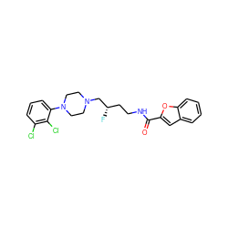 O=C(NCC[C@H](F)CN1CCN(c2cccc(Cl)c2Cl)CC1)c1cc2ccccc2o1 ZINC000071316467