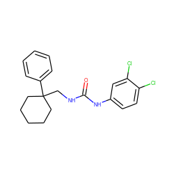 O=C(NCC1(c2ccccc2)CCCCC1)Nc1ccc(Cl)c(Cl)c1 ZINC000013833488