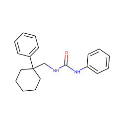 O=C(NCC1(c2ccccc2)CCCCC1)Nc1ccccc1 ZINC000013833471