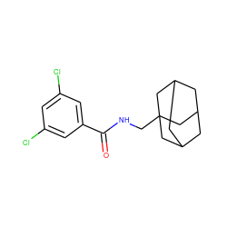 O=C(NCC12CC3CC(CC(C3)C1)C2)c1cc(Cl)cc(Cl)c1 ZINC000003897479