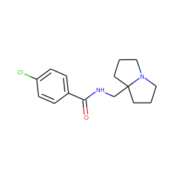 O=C(NCC12CCCN1CCC2)c1ccc(Cl)cc1 ZINC000066113549