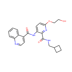 O=C(NCC1CCC1)c1nc(OCCO)ccc1NC(=O)c1ccnc2ccccc12 ZINC000095593889