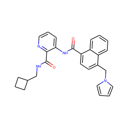 O=C(NCC1CCC1)c1ncccc1NC(=O)c1ccc(Cn2cccc2)c2ccccc12 ZINC000095596005