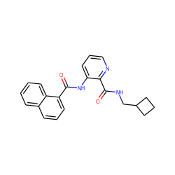 O=C(NCC1CCC1)c1ncccc1NC(=O)c1cccc2ccccc12 ZINC000095593873