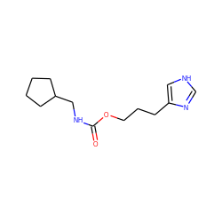 O=C(NCC1CCCC1)OCCCc1c[nH]cn1 ZINC000013747088