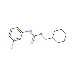 O=C(NCC1CCCCC1)Nc1cccc(Cl)c1 ZINC000013493706